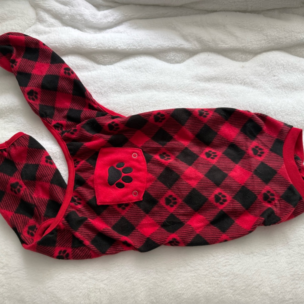 Red and Black Plaid Dog Sweater